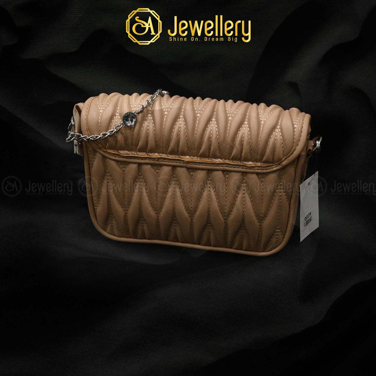 Classic Textured Crossbody Bag with Metal Buckle