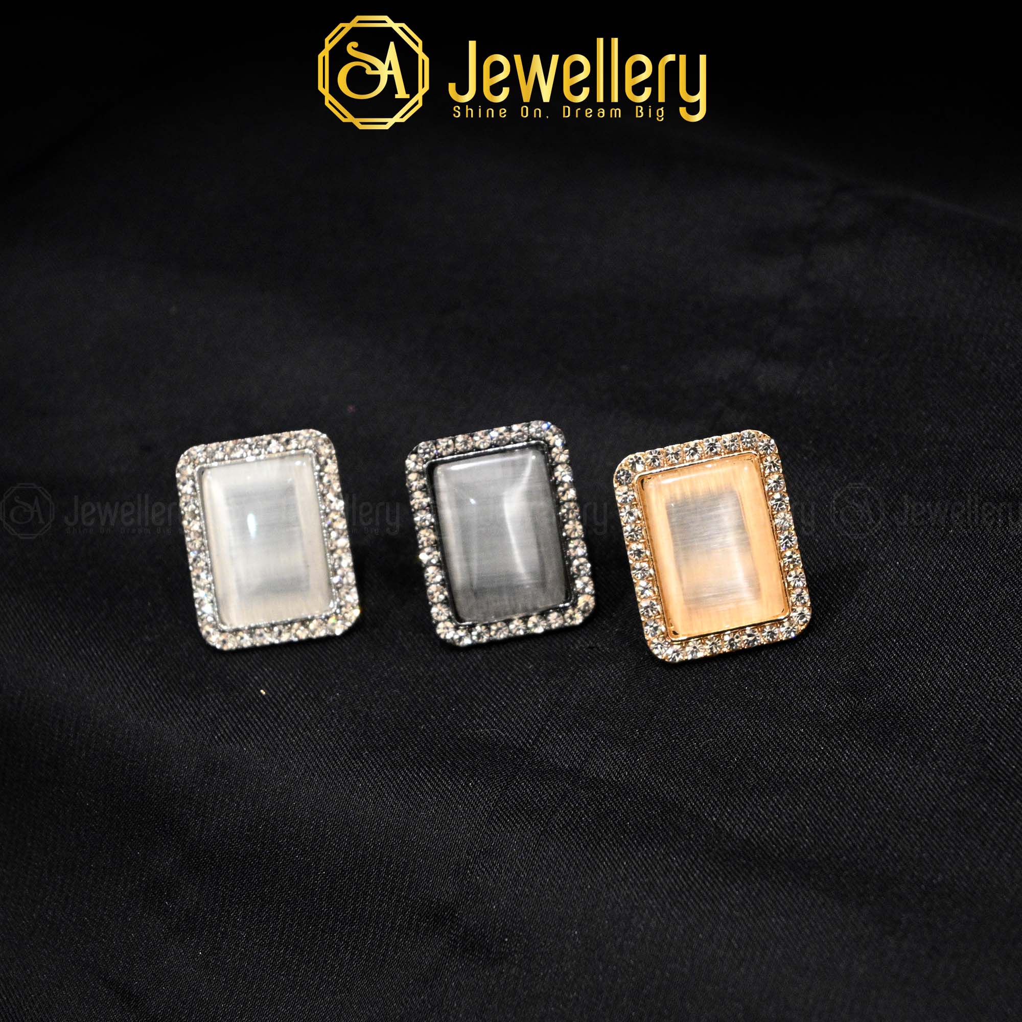 Gleaming Square Stud Tops