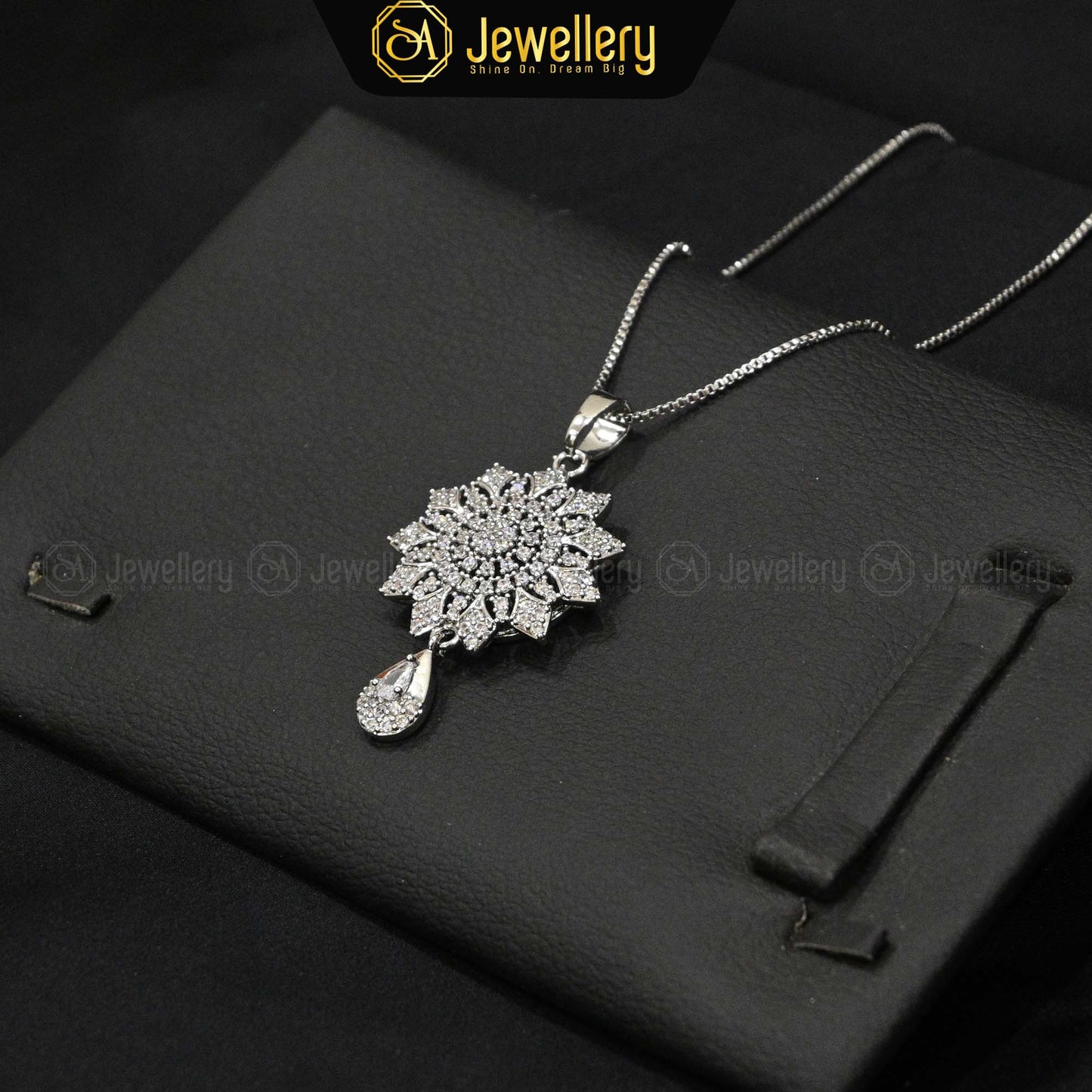 Elegant Floral Drop Pendant