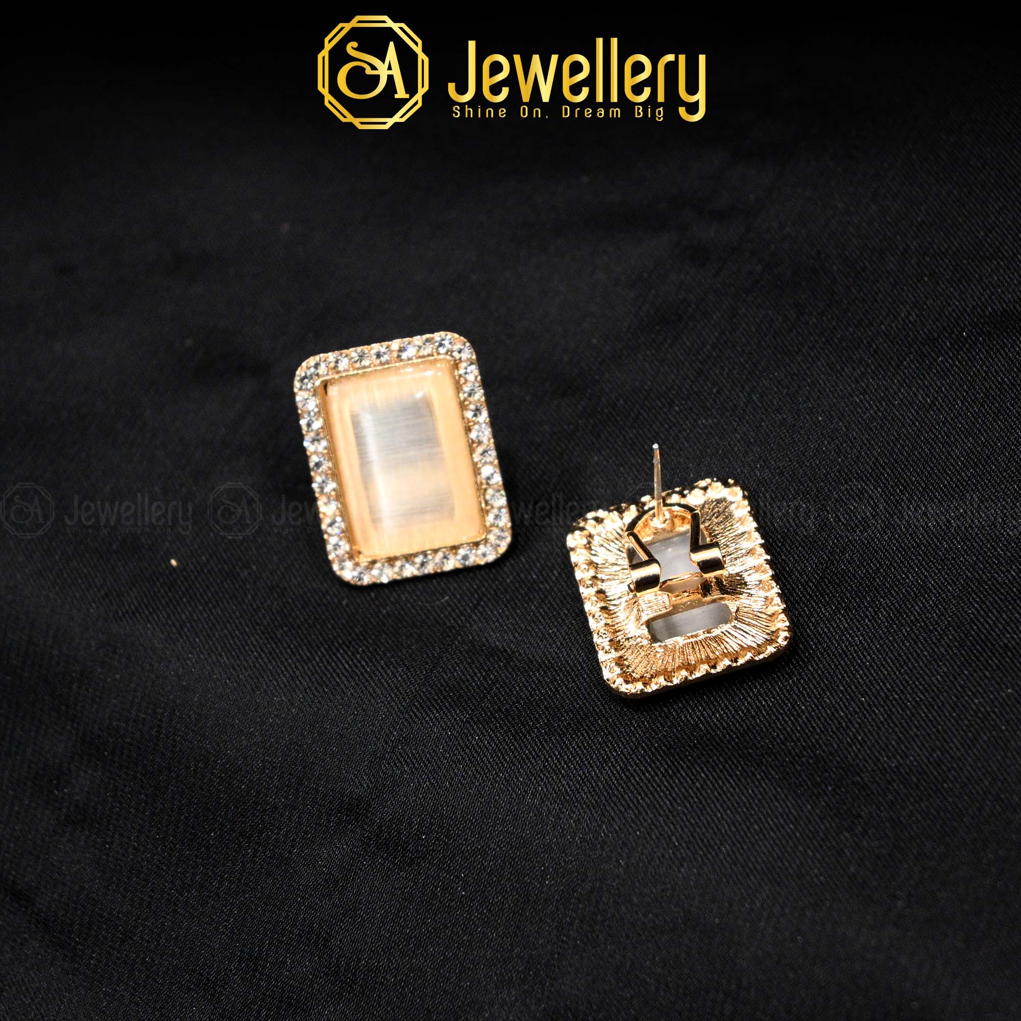 Gleaming Square Stud Tops