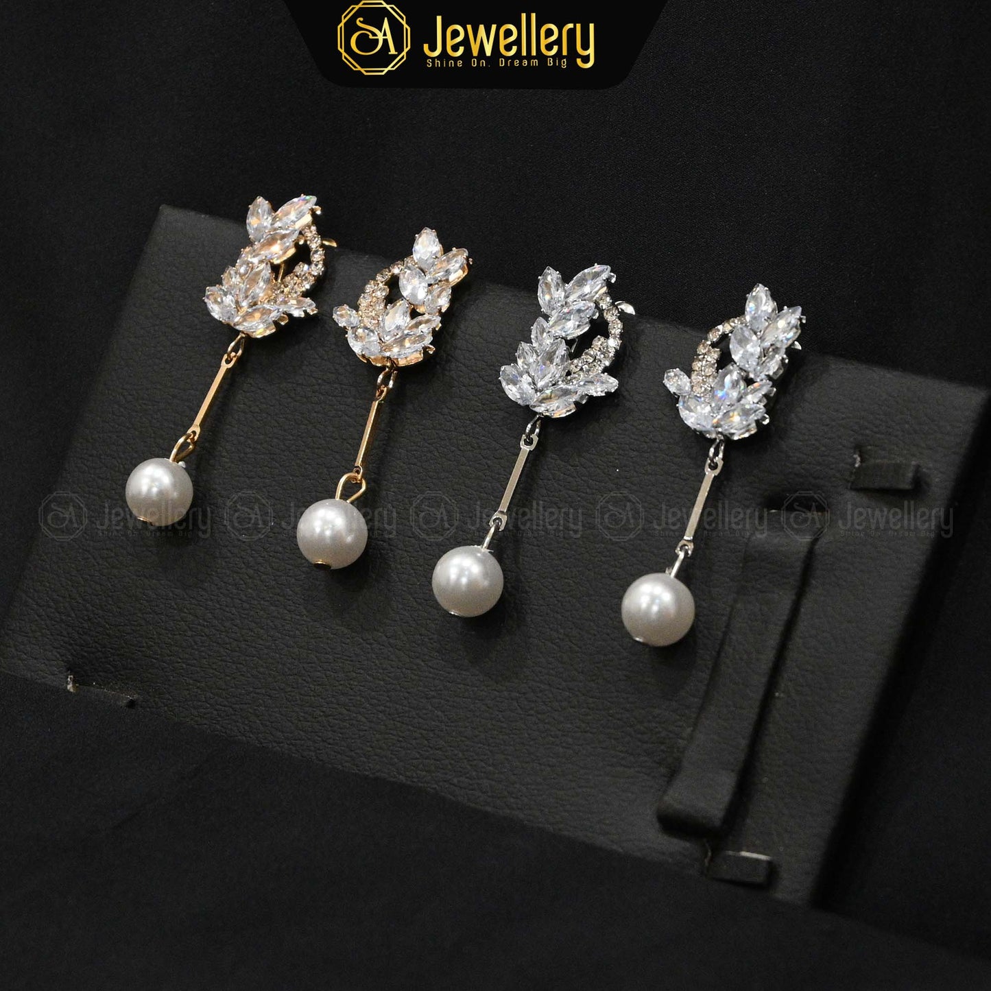 Luxury Crystal & Pearl Drop Tops