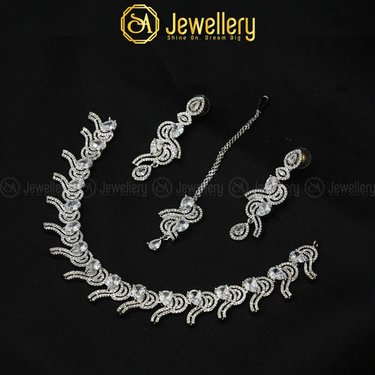 One Karat Zercon Necklace Set