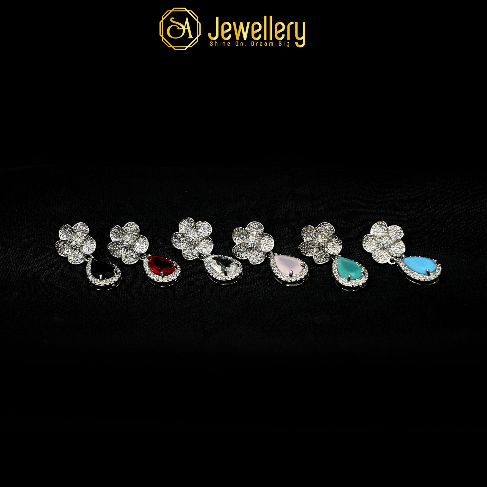 Elegant Zircon Earrings with Teardrop China Kerat