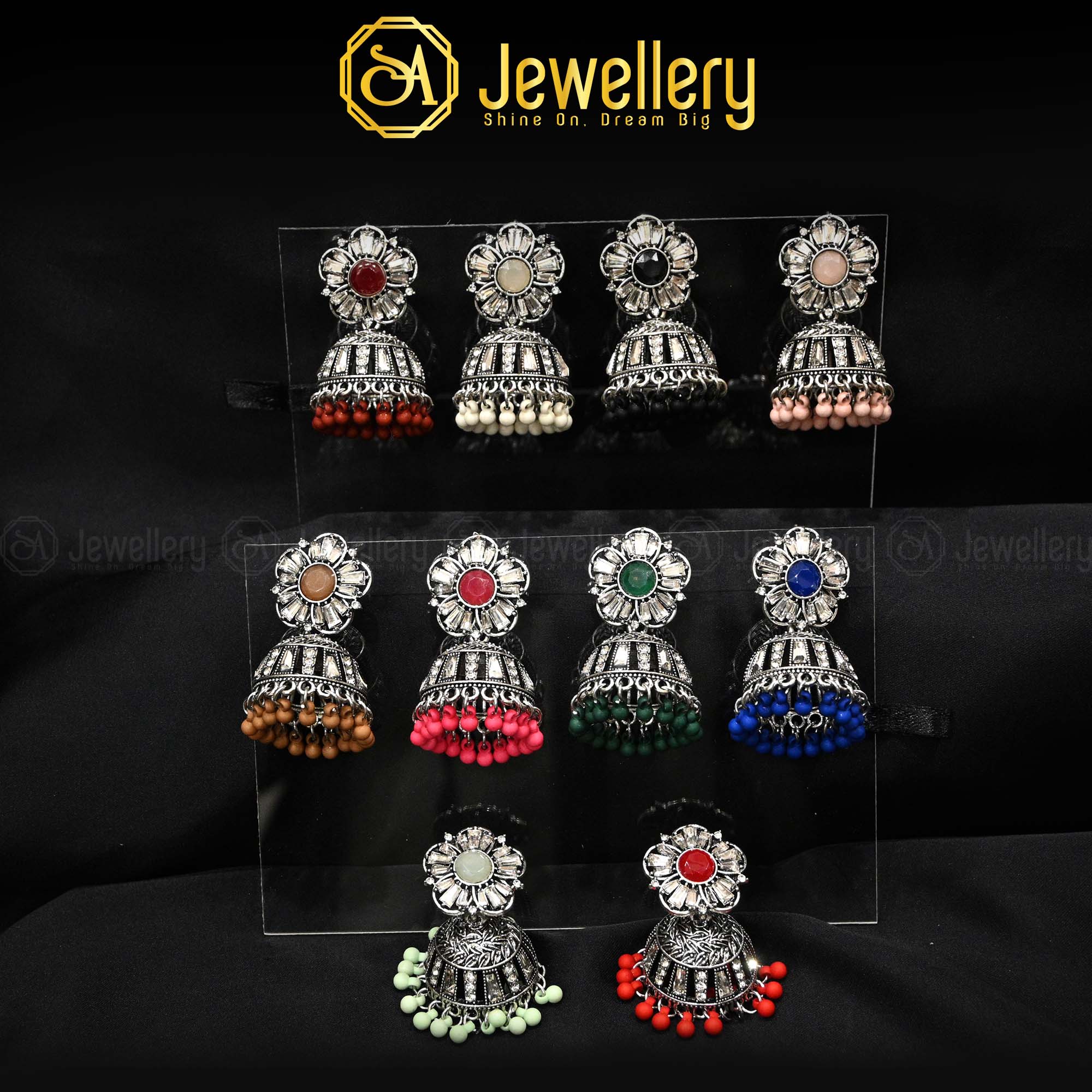 Antique Silver Jhumka Earrings – Timeless Beauty