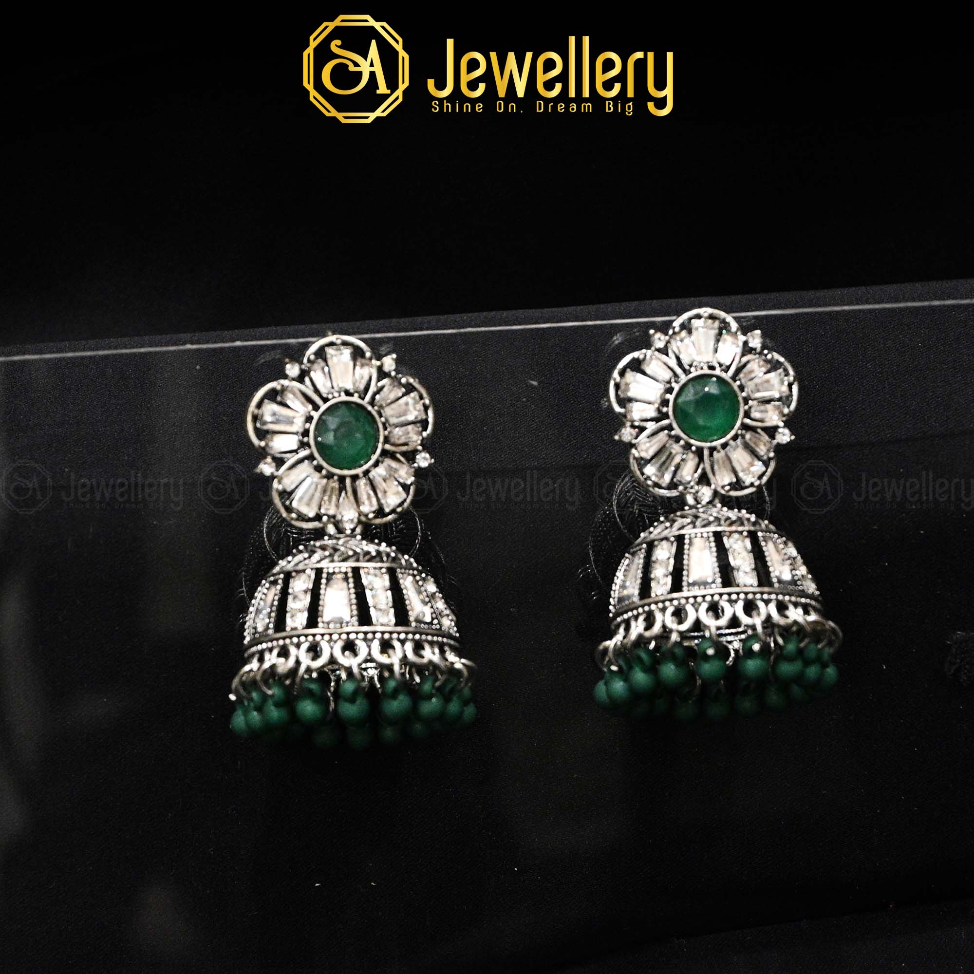 Antique Silver Jhumka Earrings – Timeless Beauty