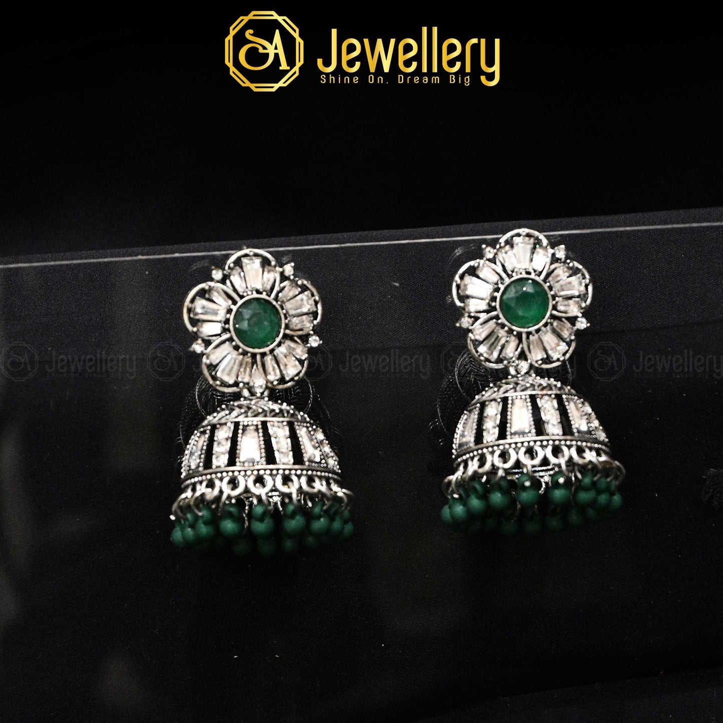 Antique Silver Jhumka Earrings – Timeless Beauty