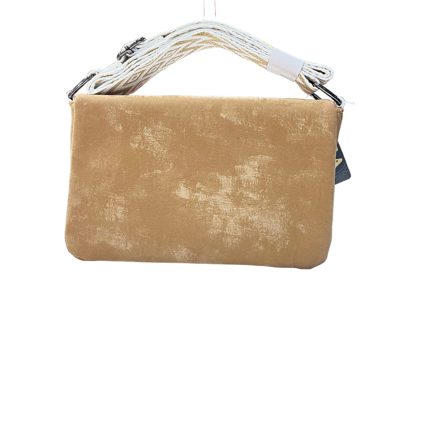 Imported Luxury Velvet Shoulder Bag Modern Crossbody with Metallic 'O' Hardware SA jewelry pk
