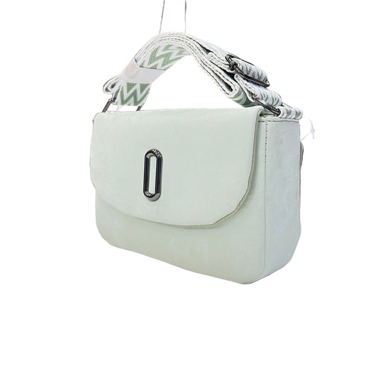 Imported Luxury Velvet Shoulder Bag Modern Crossbody with Metallic 'O' Hardware