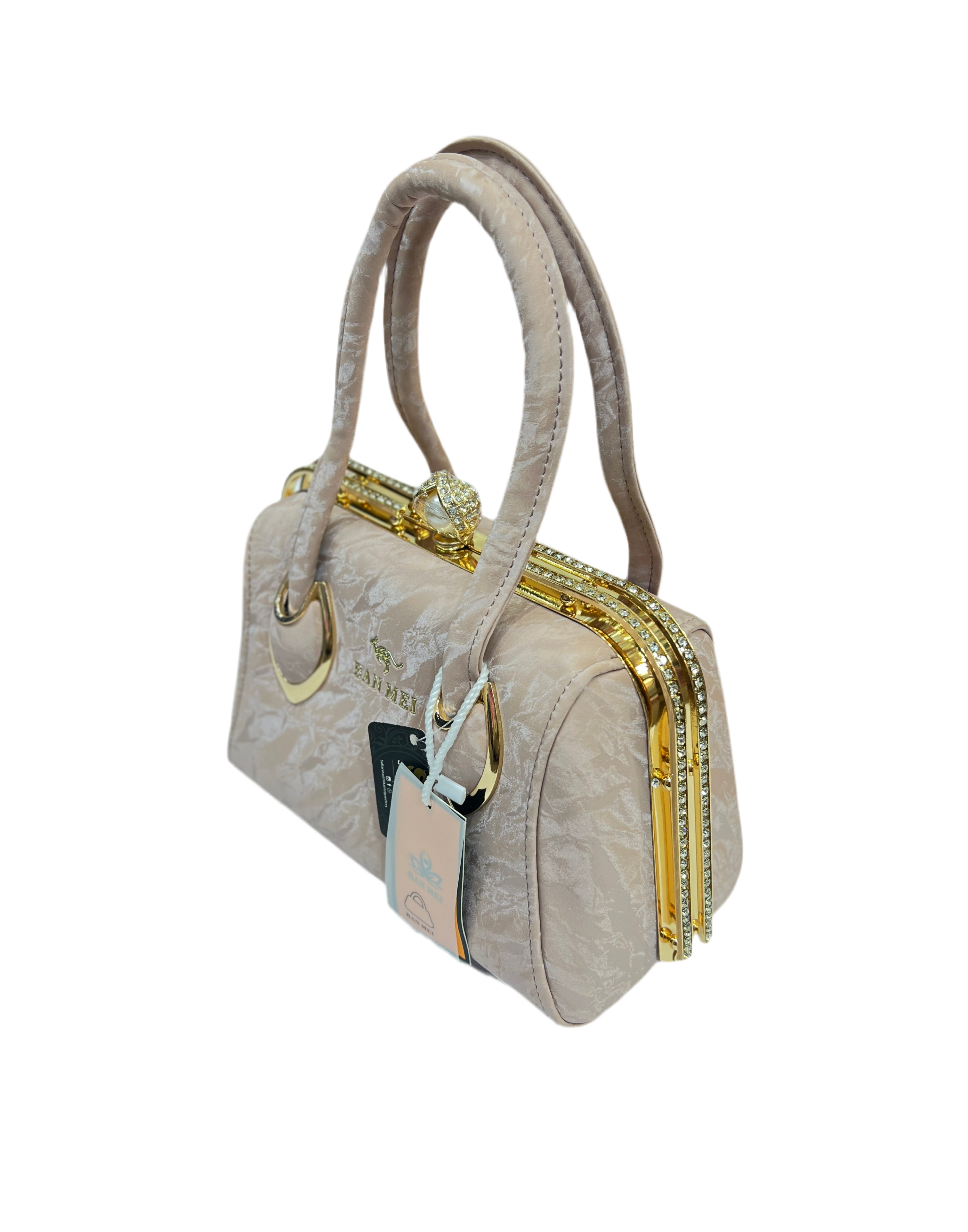 Elegant Textured Shoulder Bag with Leather Handle & Metal Buckle Detailing SA jewellery pk