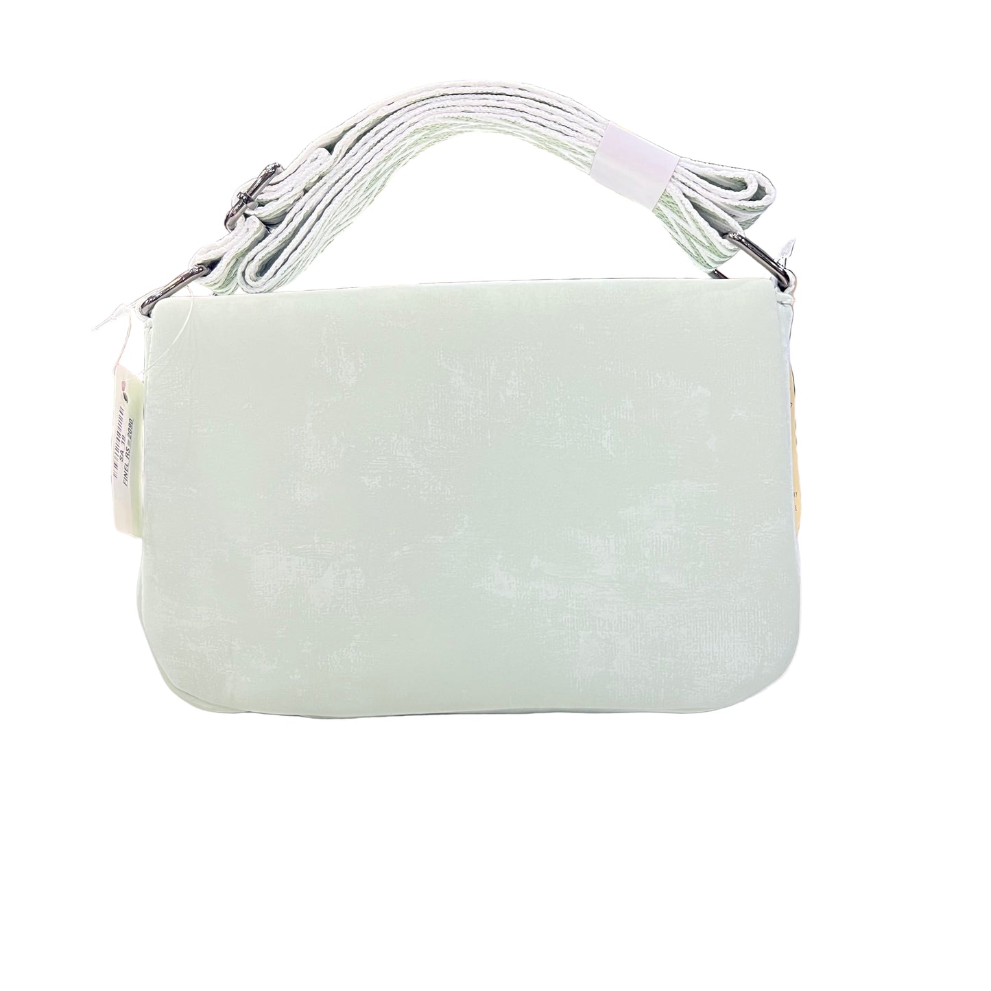Imported Luxury Velvet Shoulder Bag Modern Crossbody with Metallic 'O' Hardware