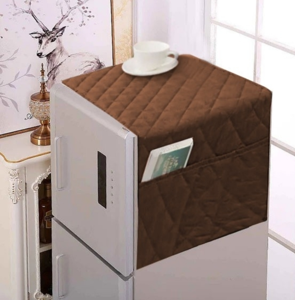 Multi-Pocket Elegant Fridge Cover – Stylish Protection for Your Refrigerator SA jewelry pk