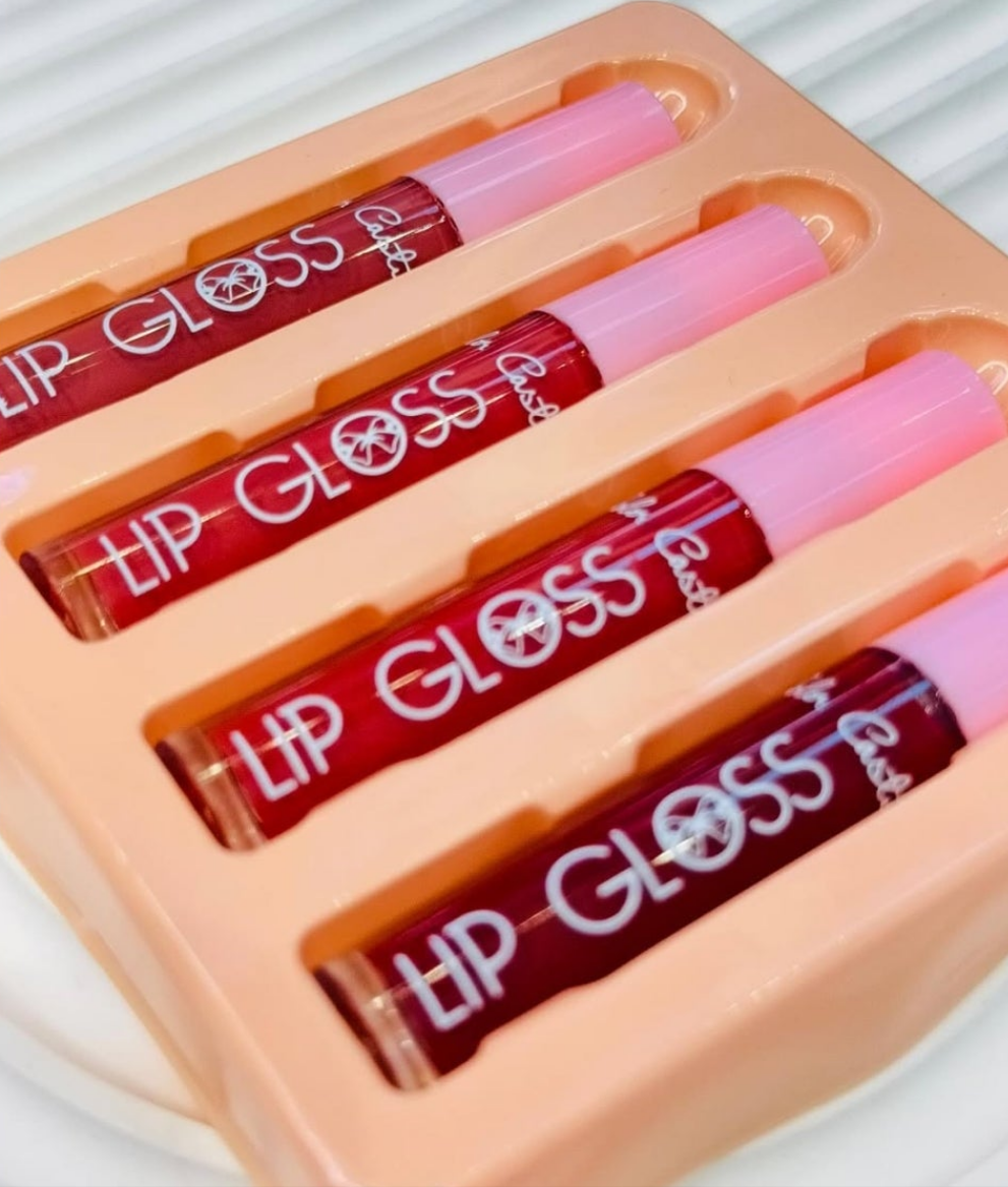 LipglossColor Castle 4pcs LipGloss Set Shine & Matte Twinkling Lip Kit Waterproof Long Lasting SA jewelry pk