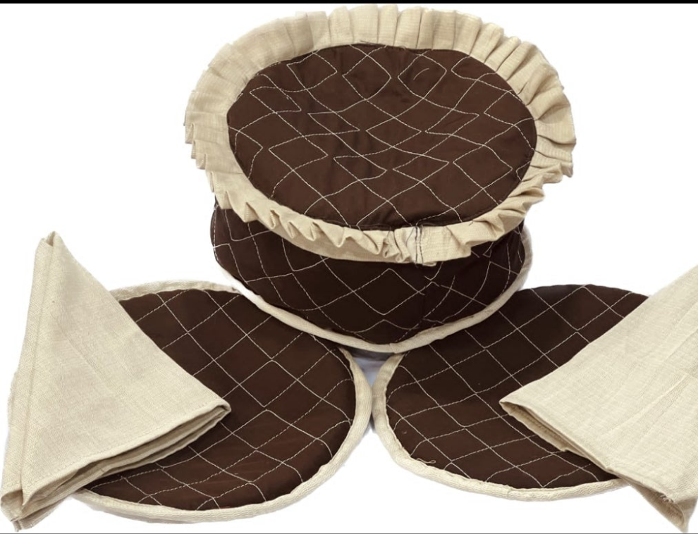 5 Pcs Quilted Hot Pot Set – Insulated Dish Covers for Roti, Handi & Serving Bowls SA jewelry Pk
