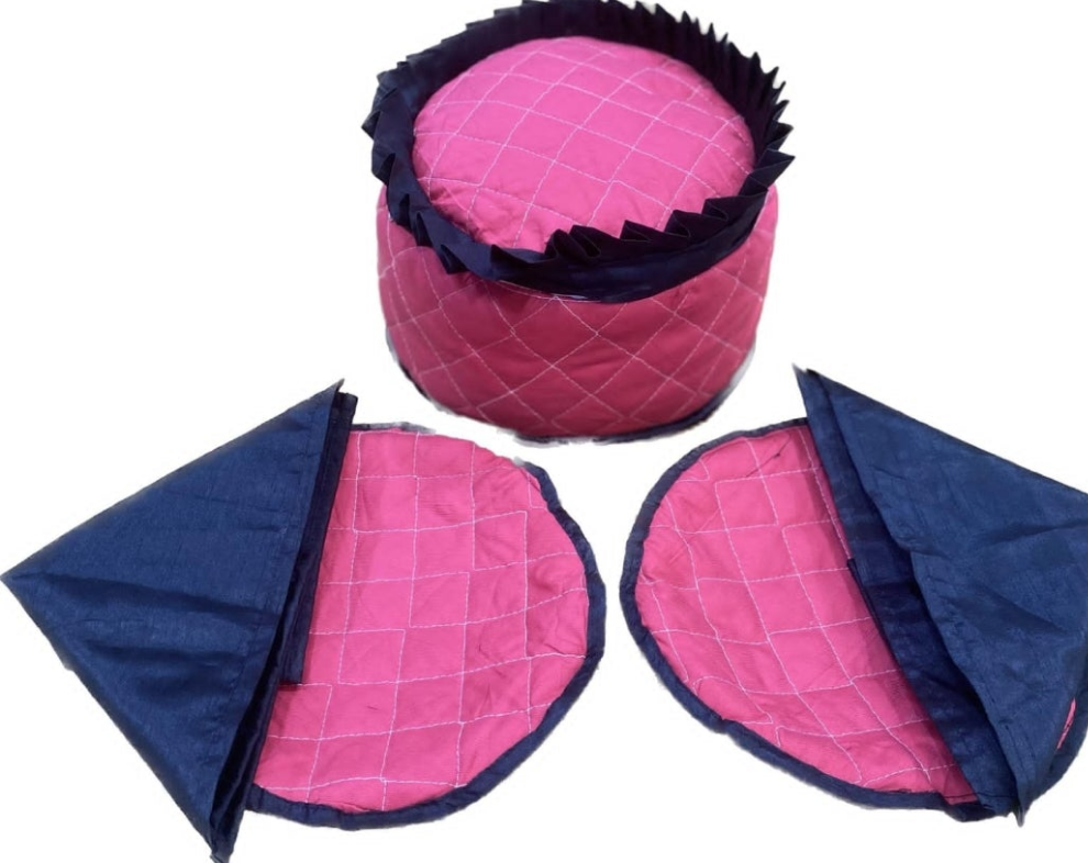5 Pcs Quilted Hot Pot Set β Insulated Dish Covers for Roti, Handi & Serving Bowls SA jewelry Pk