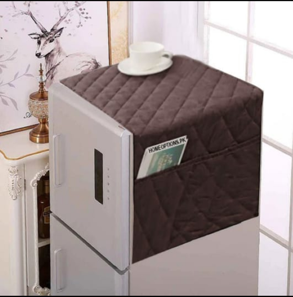 Multi-Pocket Elegant Fridge Cover – Stylish Protection for Your Refrigerator SA jewelry pk