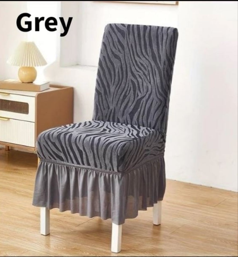 Zebra Style Stretchable Chair Cover – Multy Printed Cover for Dining & Living Chairs | SAJewelleryPK