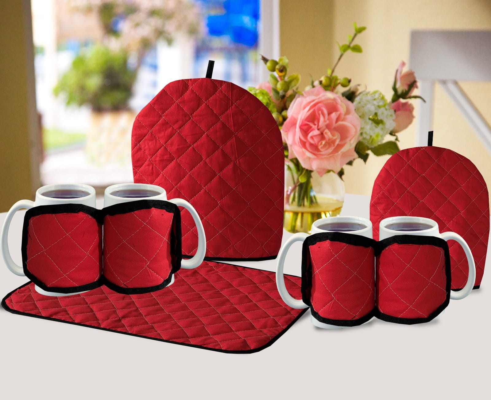 7 Pcs Tea Cozy Set for Kitchen & Table – Insulated, Washable & Beautiful Designs by SA jewelry pk