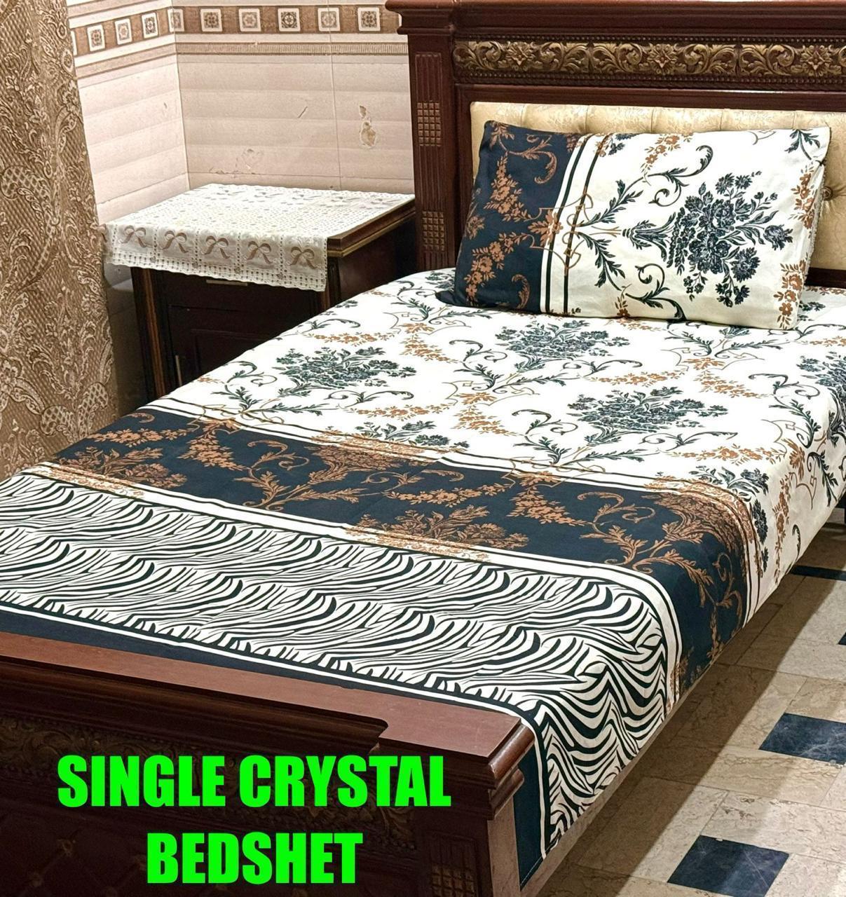 🌟 "Single Cotton Satin Bedsheet – Soft, Glossy & Breathable Fabric | Ideal for Daily Use"SA Jewelry PK.com