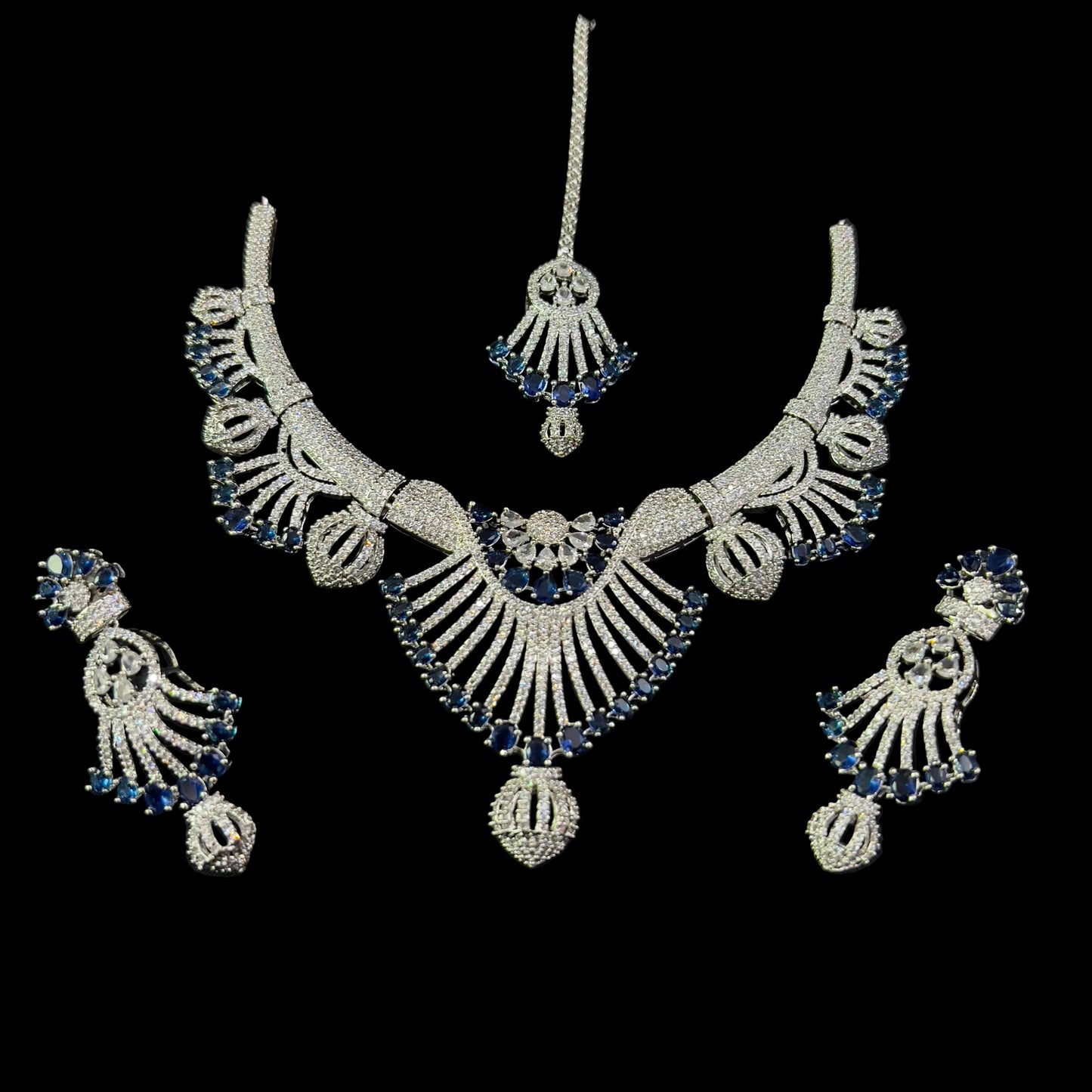 “AD-1 Carrot Necklace Set – Gold-Plated Jewelry with Original Stones for Weddings & Parties” SA jewelry pk