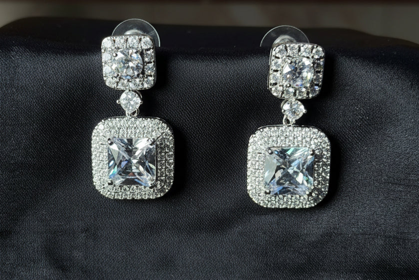 Earring American Diamond jadao stones SA jewellery pk