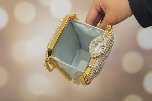 Elegant crystal Bottle Style clutch evening purse SA jewellery pk