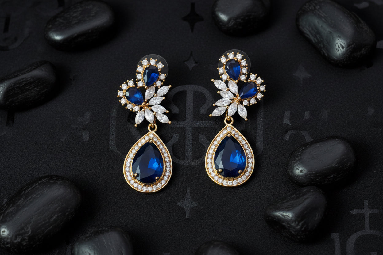 One Karat AD Zircon Eaerrings SA Jewellery PK
