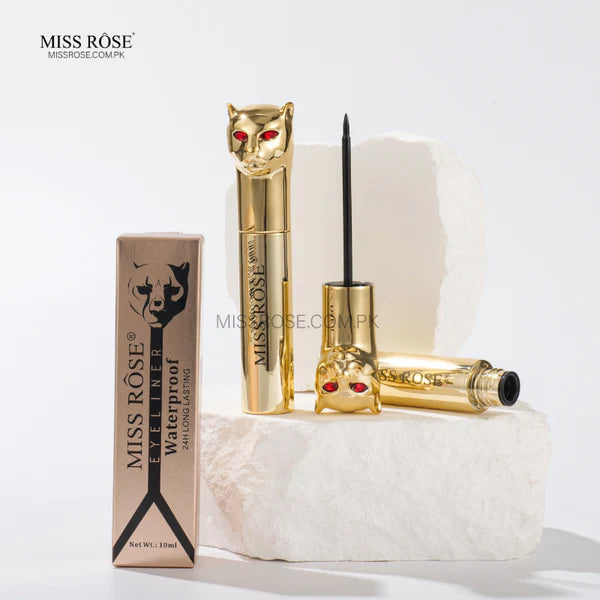 MISS ROSE Waterproof Liquid Eyeliner – Long Lasting, Smudge Proof Quick Dry Eye Makeup SA jewelry pk