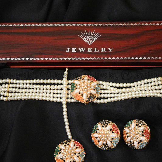 Vibrant Multi-Color Choker Set