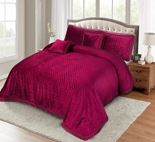 Fancy bridal palachi Bed Sheet Set 5 Pcs - SNB111