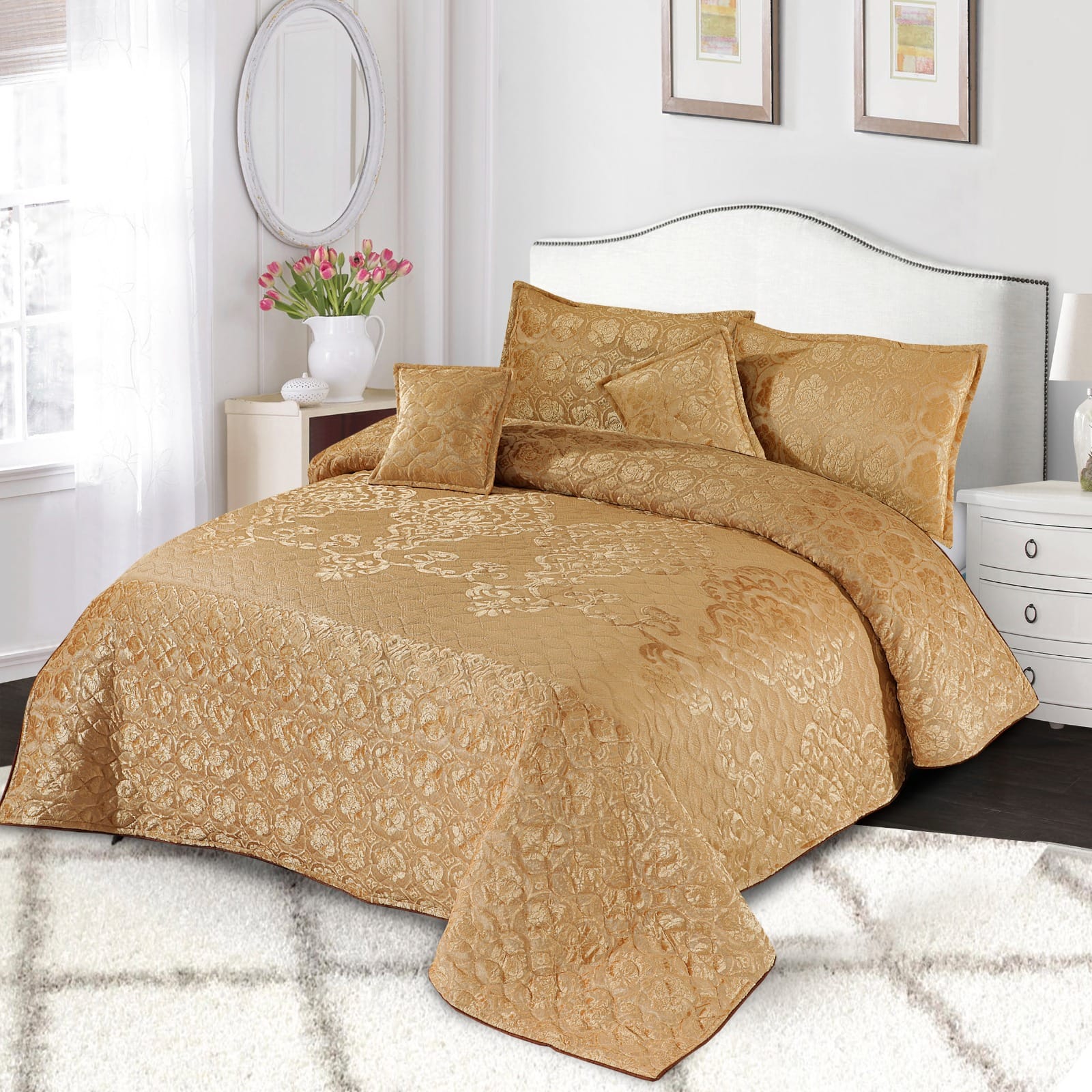 GERBER QUILTED BEDSPREAD SET - 5 PCS