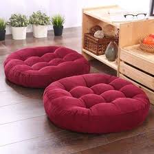 Luxurious Velvet Round Cushion – Soft & Elegant Floor SA jewelry pk