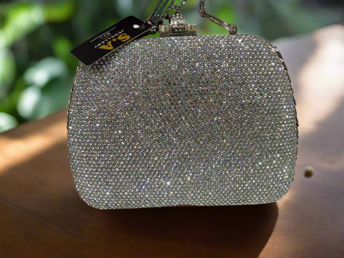 Luxury Full Stone Studded Clutch β Elegant Party & Wedding Evening Clutch SAjewellery pk