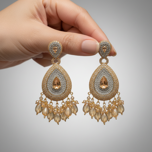 Sparkling Authentic Zircon Anti-Casting Earrings - Perfect for Every Occasion SA jewelry pk
