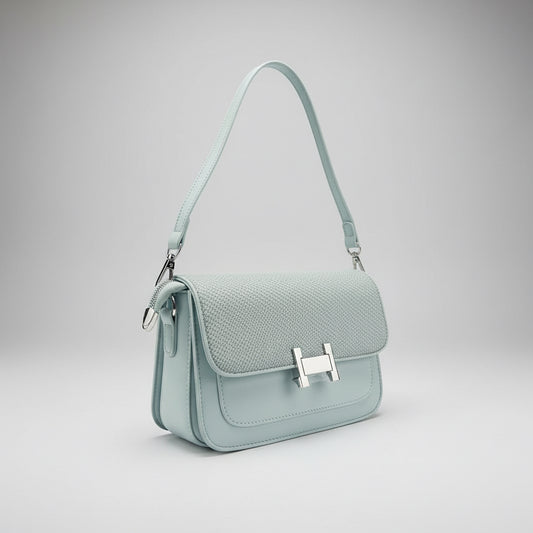 Light Blue Crossbody Bag for Women | Glitter Faux Leather Shoulder Purse with Adjustable Strap SA jewelry pk