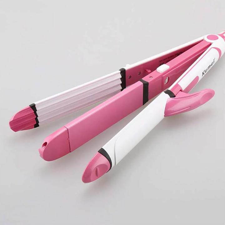 Kemei Pakistan KM-1291 3 in 1 Hair Straightener