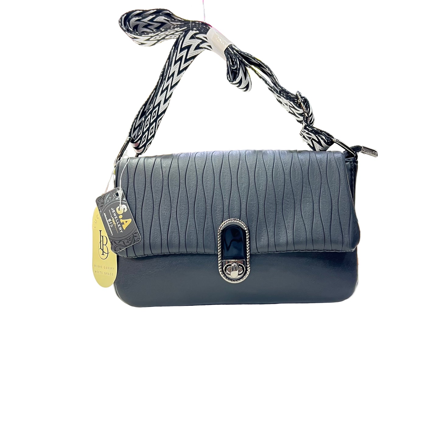 Elegant Pleated Shoulder Bag | Ladies Quilted Crossbody with Statement Lock SA jewelry pk