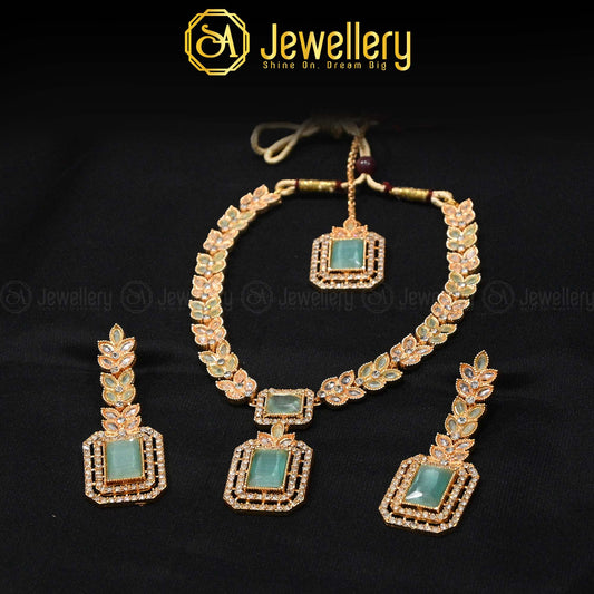 Luxury Zircon Necklace Set