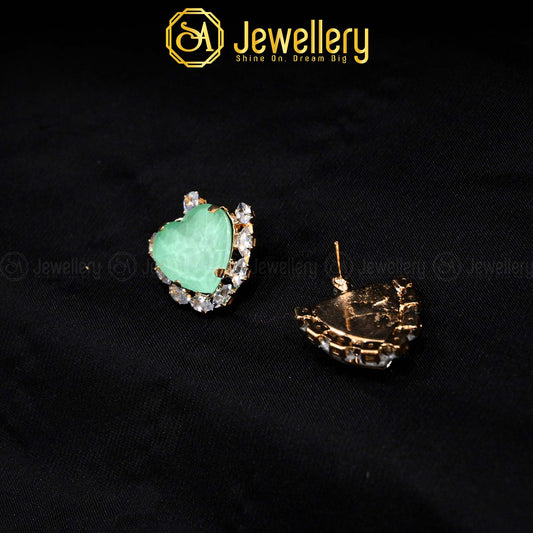 Elegant Heart Stud Tops
