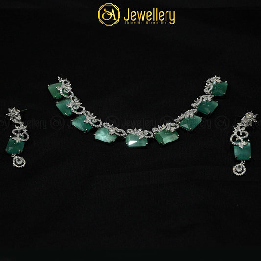 Square-Cut Necklace Set