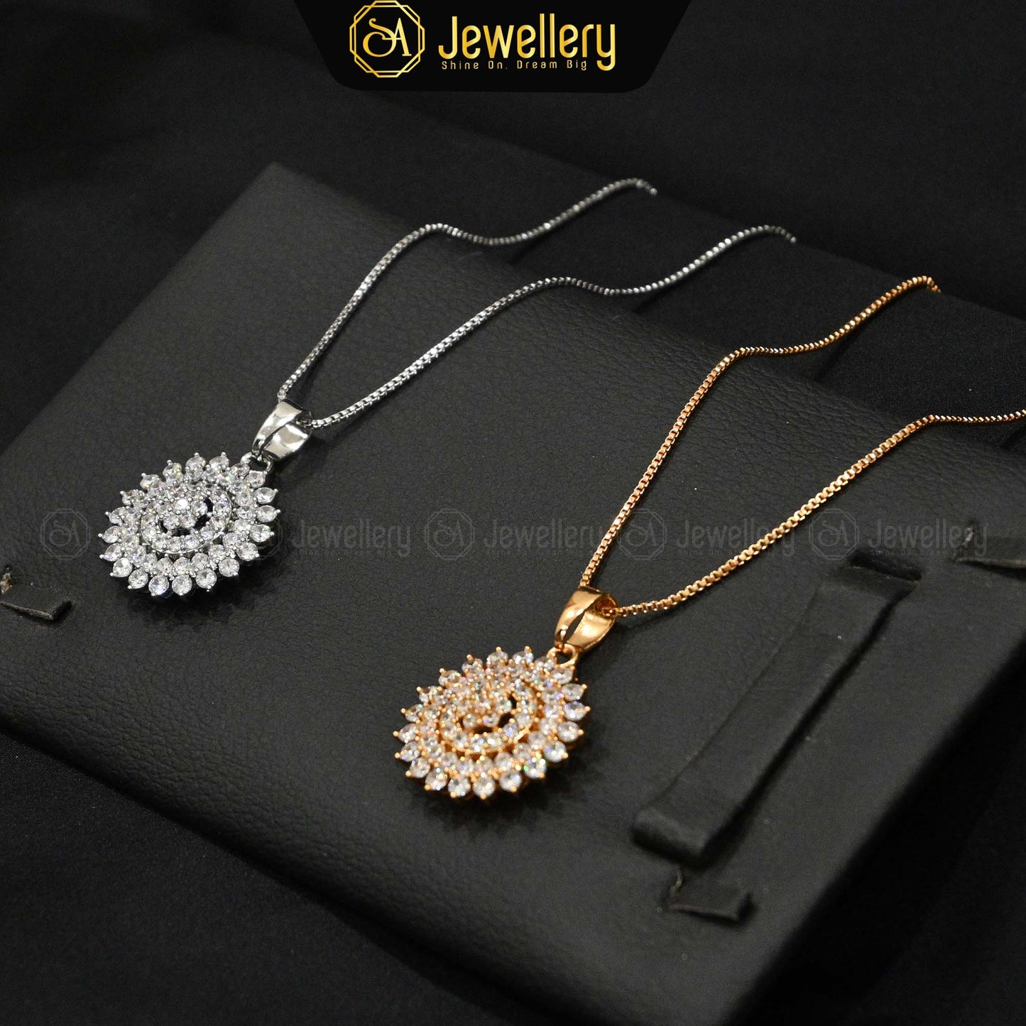 Luxurious Double-Layer Crystal Pendant