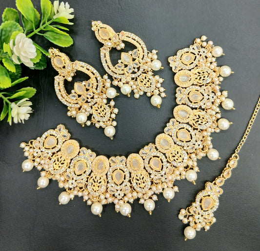 Real Stones Zarcon Bridal Necklace set SA jewelry pk