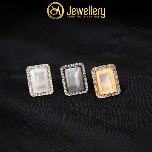 Gleaming Square Stud Tops
