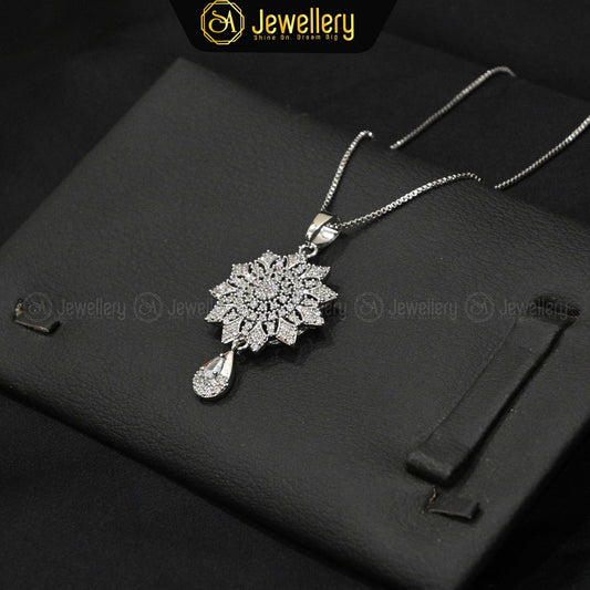 Elegant Floral Drop Pendant