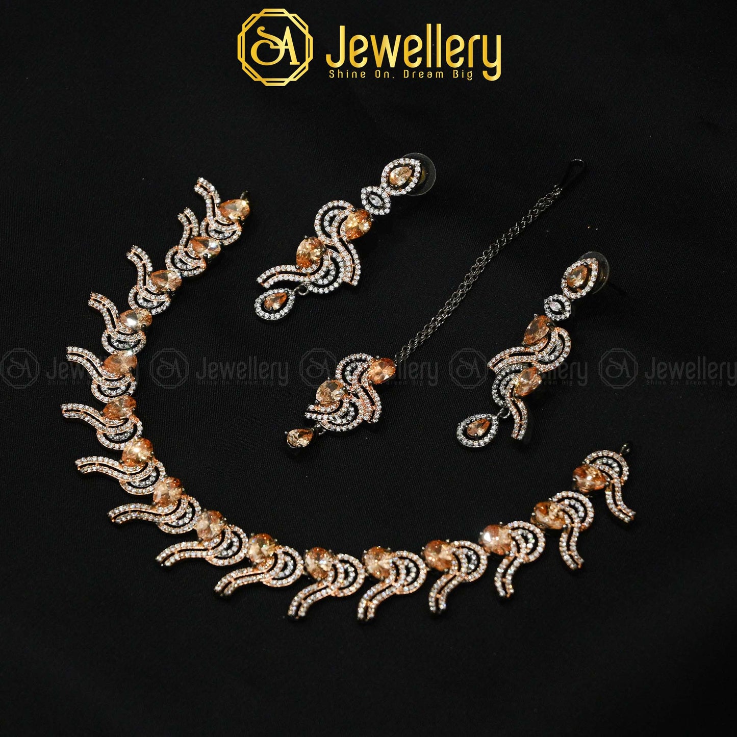 One Karat Zercon Necklace Set