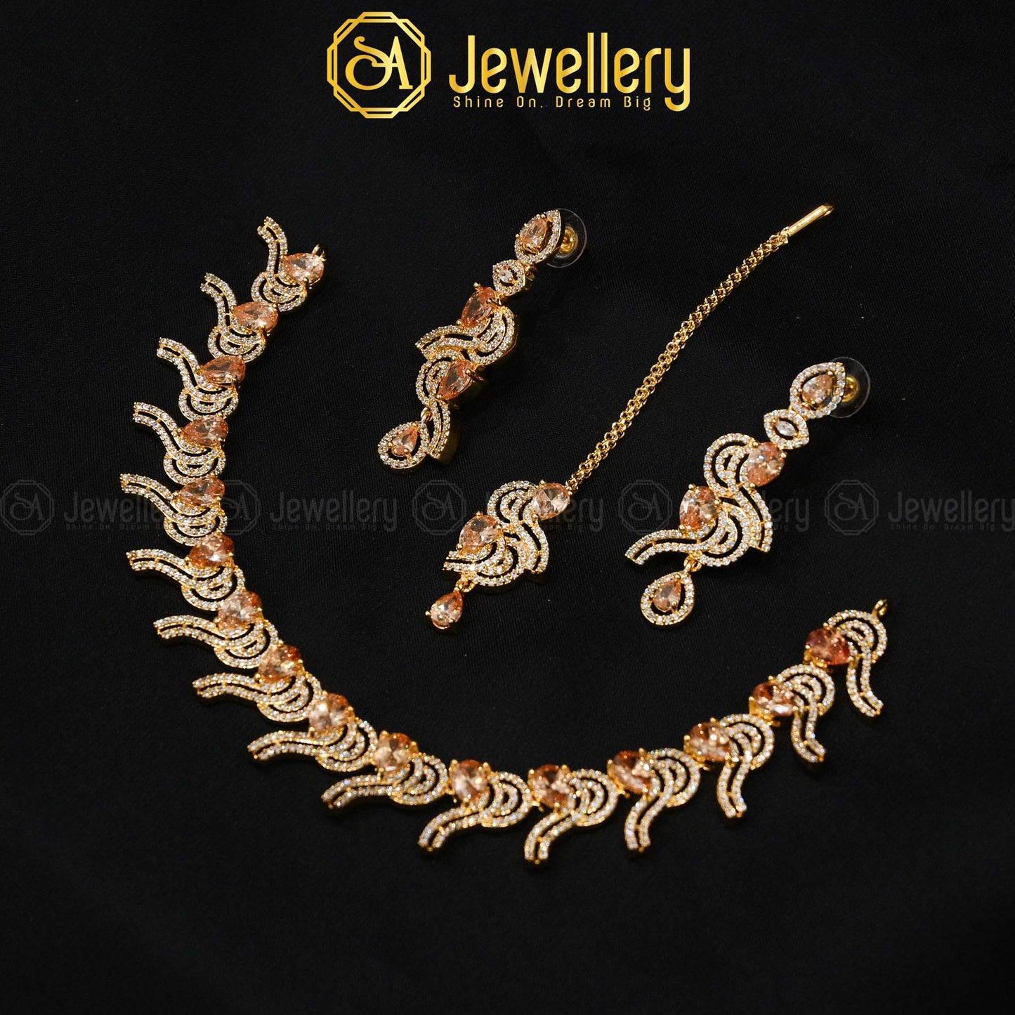 One Karat Zercon Necklace Set