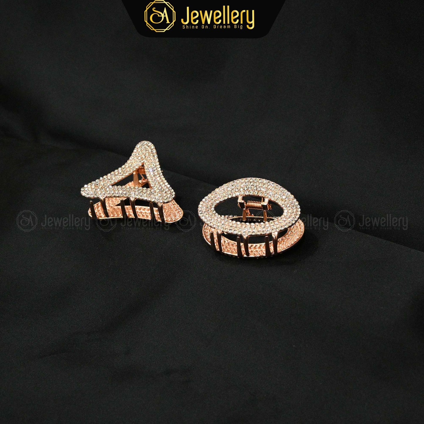 Luxury Rose Gold Hair Claw Clips