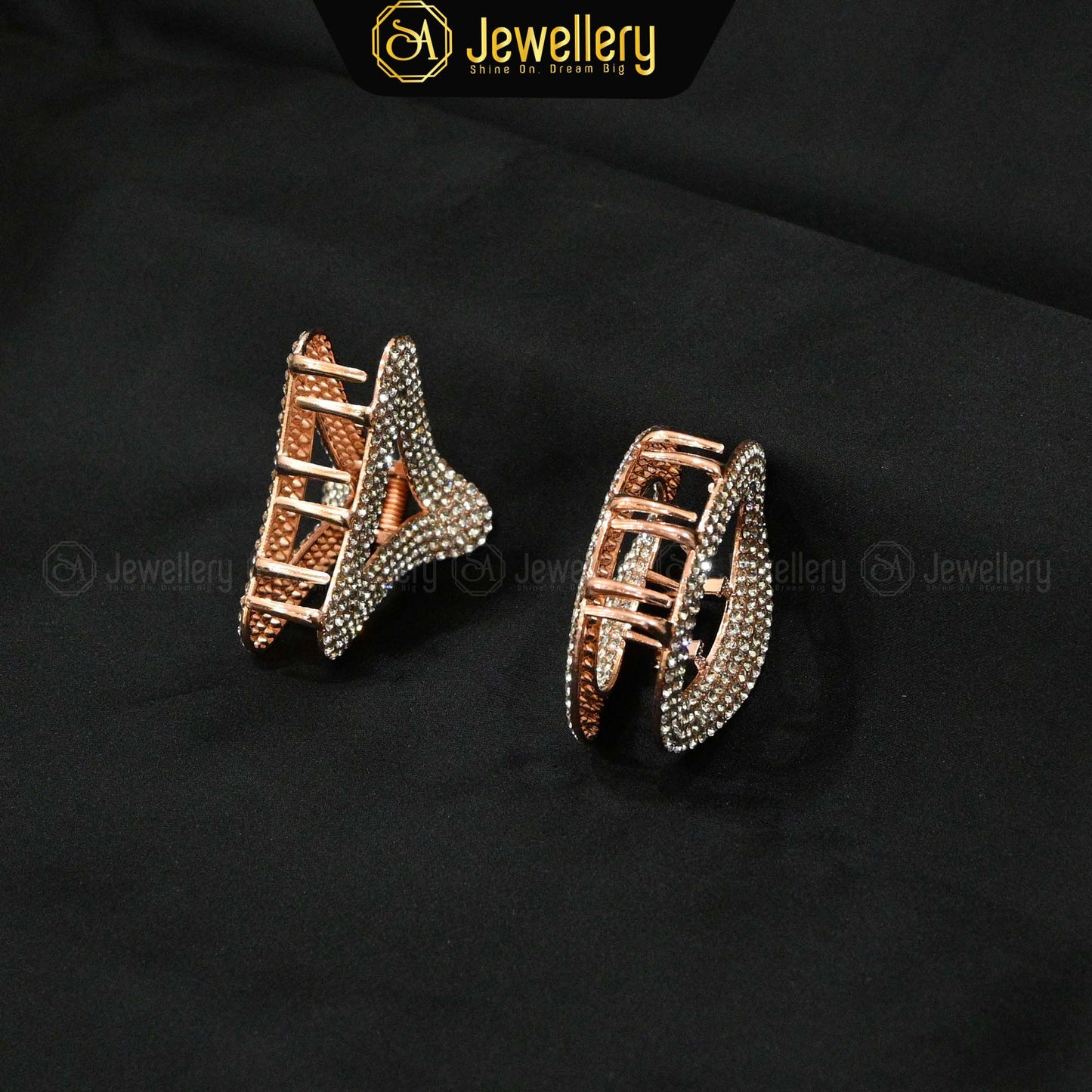 Luxury Rose Gold Hair Claw Clips
