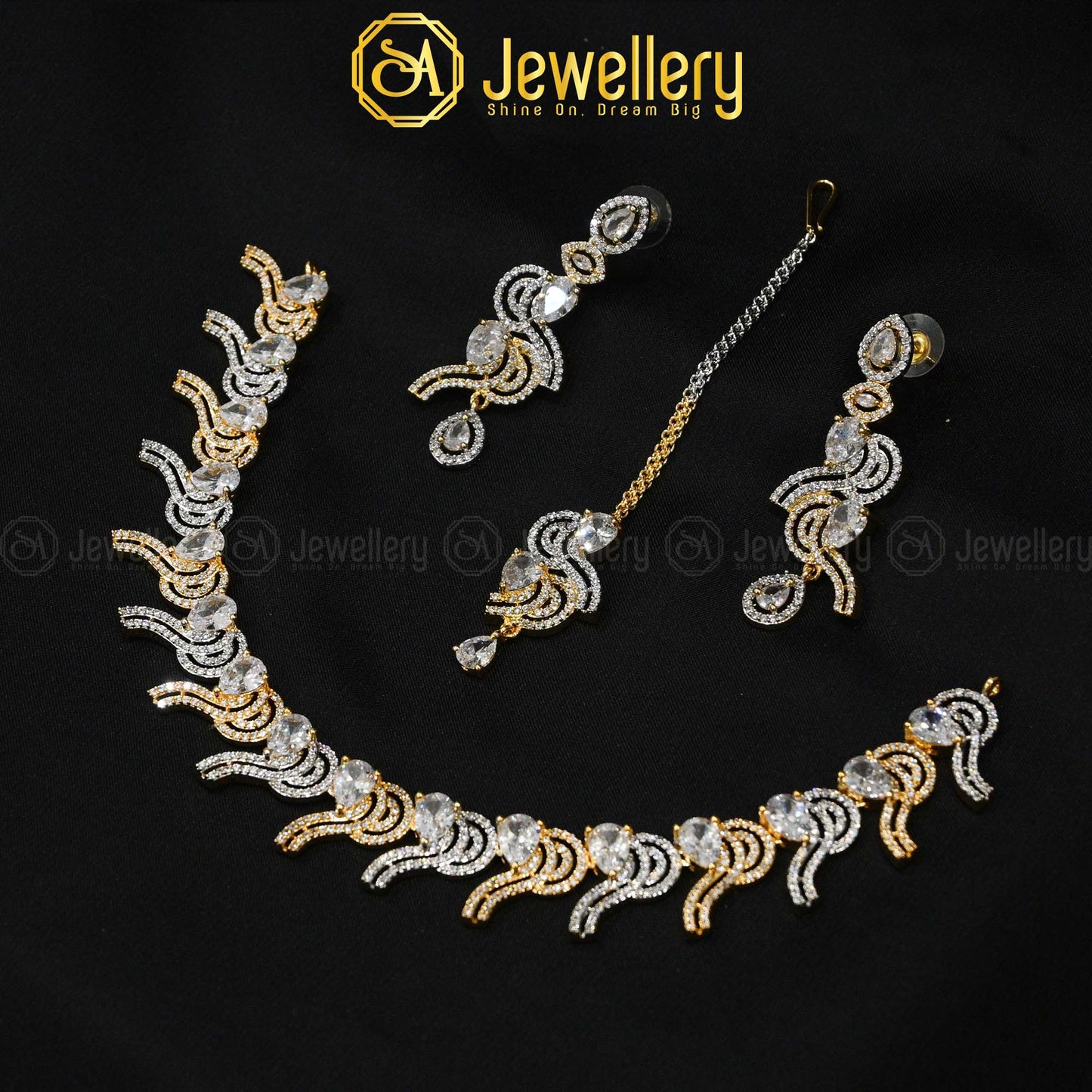 One Karat Zercon Necklace Set
