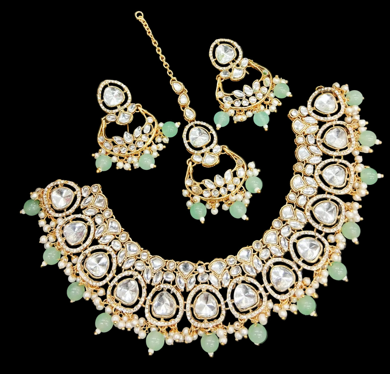 Premium Indian kundun Bridal set SA jewellery pk