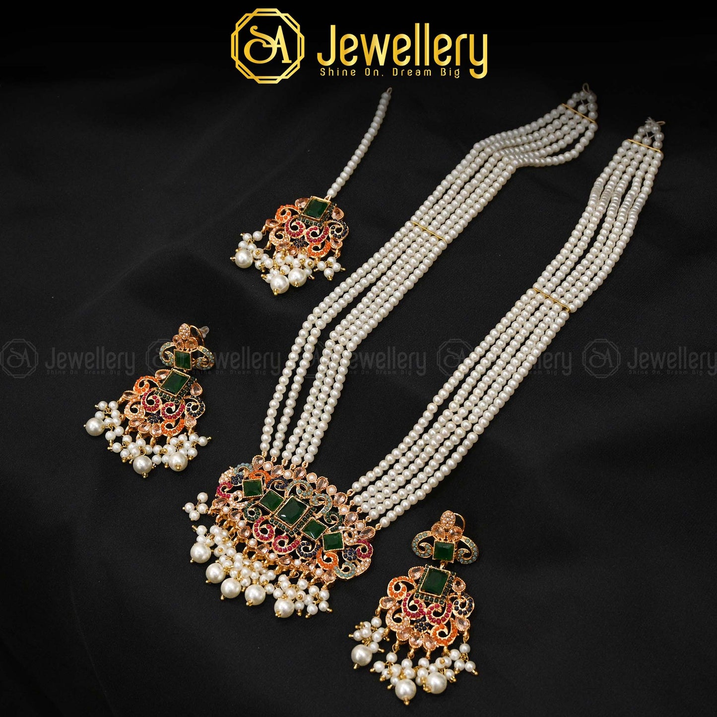 Royal Pearl Mala Set